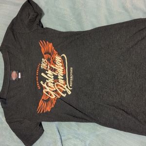 Harley Davidson Dark Gray Winged Logo T-shirt. Size XS. NWT